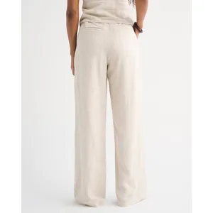 Abercrombie & Fitch Sloane Linen-Blend Wide Leg Pants thumbnail 2