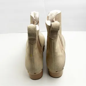 J. CREW Suede Leather Upper Faux Fur Lined Clog Studded Boots Size 12 Neutral thumbnail 13