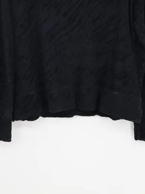 Majestic Filatures Woman's Black Burnout Velvet Cowl Neck Long Sleeve Top XL thumbnail 12