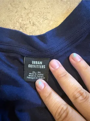 Urban Outfitters Navy Blue Long Sleeve Tee with NYC 1990 Patch thumbnail 2