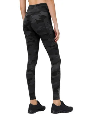 Lululemon Women’s Size 6 Black Gray Camo High Rise Fast & Free Leggings thumbnail 2
