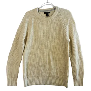 Banana‎ Republic Italian Yarn Wool Blend Sweater Beige M Tall Ribbed Crew Neck thumbnail 1