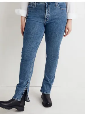 Madewell Stovepipe full length Jeans Medium‎ Blue with Ankle Split 31 thumbnail 1
