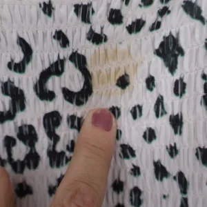 Ocean Blue Leopard Floral Maxi Dress XL White Black Smocked Spaghetti Strap thumbnail 3