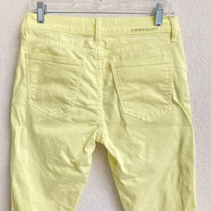 Current/Elliott Stiletto Skinny Jeans women’s 27 ‎ light yellow cropped denim thumbnail 4