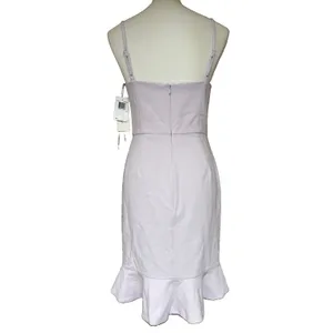 NWT French Connection Whisper Frill Hem Cami Mini Dress 6 Lilac Sachet‎ thumbnail 4