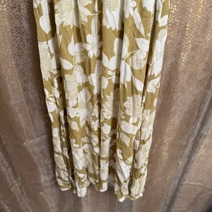 Billabong Green Ivory Your Babe Floral‎ Midi Lightweight Dress Medium thumbnail 3
