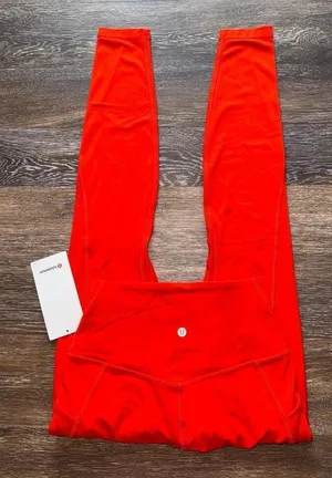 Lululemon Align With Pockets High Rise 28” Solar Orange Size 6 NWT thumbnail 1