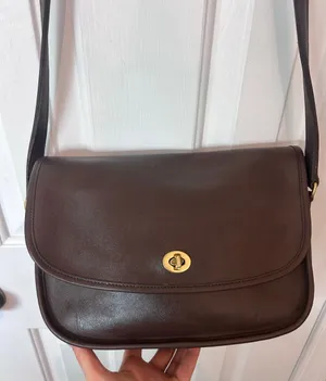 Vintage Coach City Bag Mahogany Brown Leather Handbag thumbnail 1