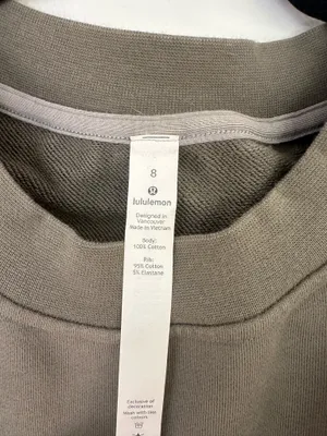 Lululemon Perfectly Oversized Crew Grey Sage 8 thumbnail 2