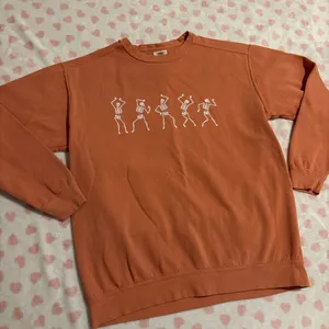 Skeletons dancing crewneck sweatshirt size large comfort colors thumbnail 1