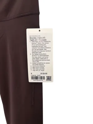 Lululemon Wunder Train High-Rise Tight with Pockets 25" Espresso Size 8 NWT thumbnail 6