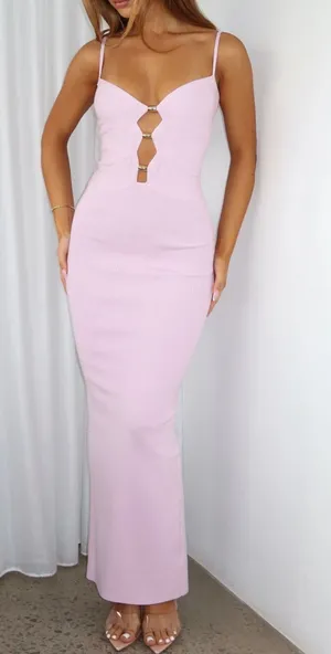 White Fox Boutique Dress Maxi Pink thumbnail 1
