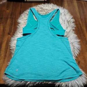 Lululemon Glide and Stride TankHeathered Viridian Green /‎ Viridian Green size 4 thumbnail 8