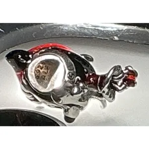 Pandora Disney Minnie Mouse Santa Hat Red Enamel Charm ALE S925 thumbnail 9