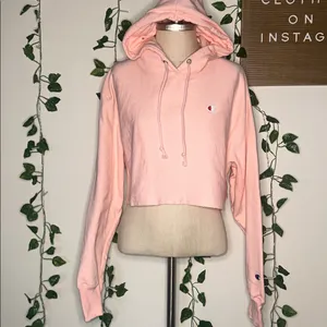 Champion Pink Cropped Hoodie thumbnail 2