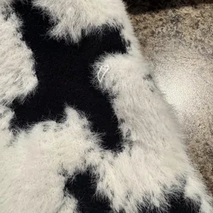 Chicos Cardigan Long Houndstooth Fuzzy Open Cottage Cozy Statement 1 Medium 8 thumbnail 6