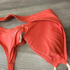 Aerie Tortoiseshell Ring Wide Straps Beach Scoop Bikini Top Sz L thumbnail 5