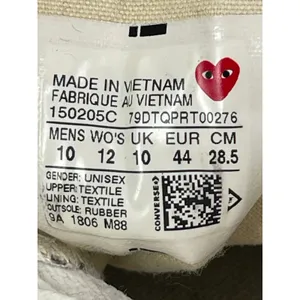 Converse Chuck Taylor x Comme Des Garcons Play White High Top Sneakers Shoes 12 thumbnail 9
