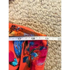Floral Off Shoulder Maxi Dress Coral Orange Boho Resort Lace Trim Medium Umgee thumbnail 5