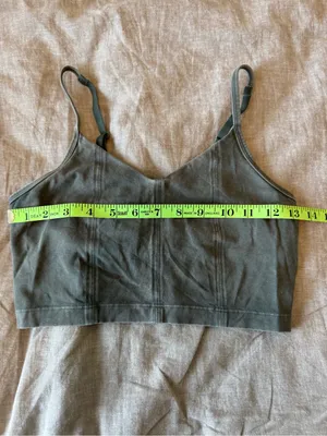Offline By Aerie OG Corset Green Sports Bra thumbnail 6