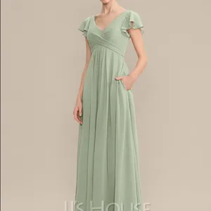 NWT JJ's House Chiffon Dress With Cascading Ruffles Pockets Size 0 thumbnail 2