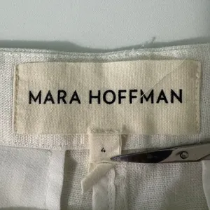 Mara Hoffman Eldora Trouser Size‎ 4 White High Rise Wide Leg Tailored 100% Hemp thumbnail 11