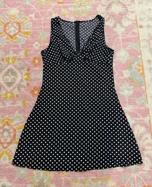 Polka Dot Dress Black thumbnail 1