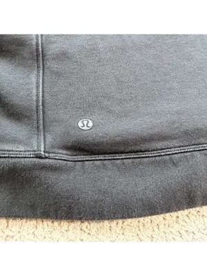 Lululemon Oversized Black Cotton Hoodie XS/S Women’s Pullover Boxy Heavyweight thumbnail 8