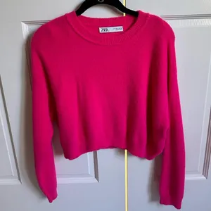 ZARA Hot Pink Sweater- Size Small thumbnail 2