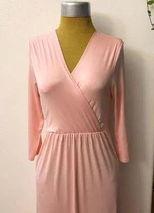 New # Wrapped Ruched Maternity Dress thumbnail 4