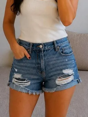 Aeropostale Denim Mom Shorts - Size 8 thumbnail 1