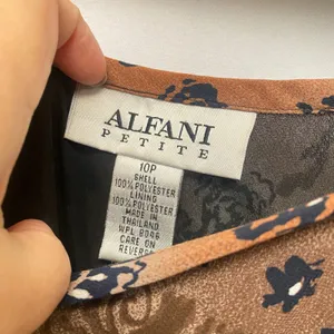Vintage Alfani Petite Midi Skirt Size 10P Brown Orange Blue Y2K Whimsigoth Fairy thumbnail 4