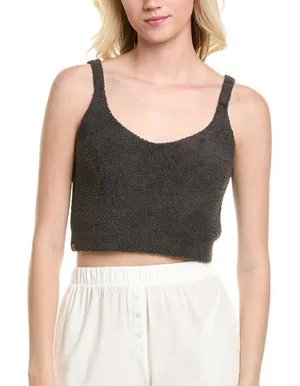 Barefoot Dreams CozyChic Luxe Crop Camisole - Carbon - Small - NWT thumbnail 1
