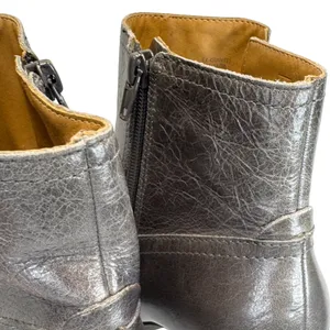 Lucky Brand LK Quintei Gray Leather Ankle Boots Block Heel‎ Booties 8.5M thumbnail 9