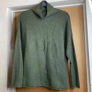 French Connection Scandi Cozy High Neck Green Sweater Cotton Wool Blend - size S thumbnail 2