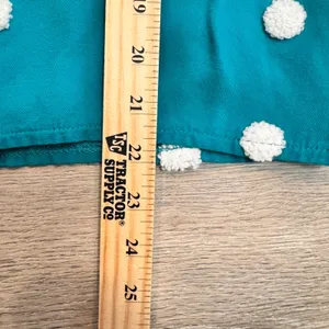 Blu Pepper Pom Pom Tank Top Sleeveless Casual Summer Teal Top Size Large‎ L thumbnail 6