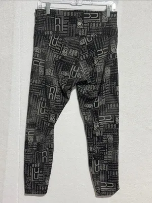 lululemon athletica Wunder High-Rise Train Black & Gray Logo-Print Leggings thumbnail 4