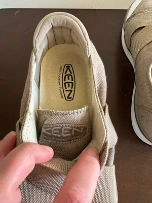KEEN Elsa III Casual Low Top Sneakers Beige Brown Canvas Slip On Size 7 thumbnail 8