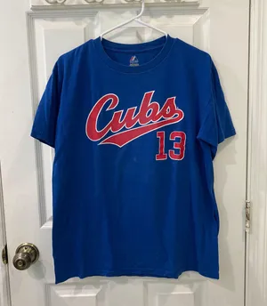 Majestic Chicago Cubs Starlin Castro Blue MLB T-Shirt thumbnail 1
