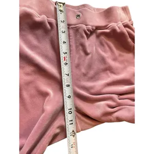 Juicy Couture Velour Dusty Rose Mauve Juicy Rhinestone Spell out Jogger Pants S thumbnail 11
