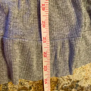Mason & Belle Women's Peplum Top Blouse Gray Lace Size L Large thumbnail 6