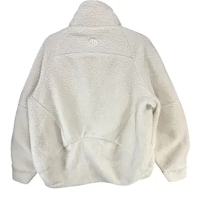 Lululemon Scuba Oversize Half Zip Sherpa Sweatshirt M/L Ivory Fleece Funnel Neck thumbnail 6