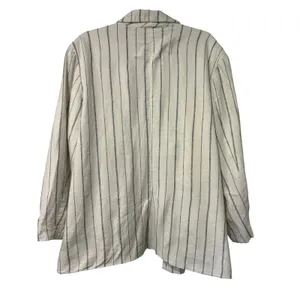 Old Navy Linen Blend Blazer Nautical Coastal Double Breasted Striped Navy XXL thumbnail 6