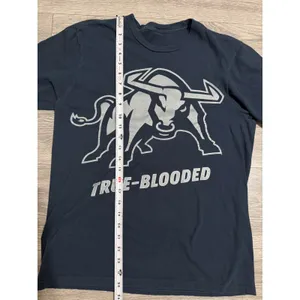 Utah State University Aggies Navy Blue Graphic T-Shirt True-Blooded Bull Silver thumbnail 9