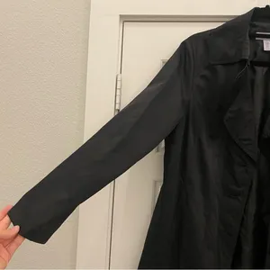 Nine & CO by Nine West Women's Black Trench Coat size‎ XL thumbnail 3