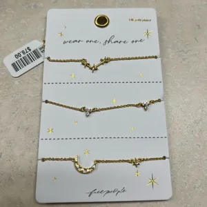 Free people give me away gold layered necklaces thumbnail 1