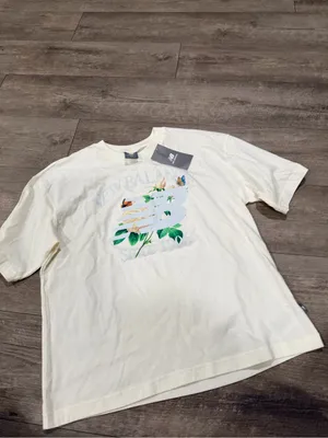 New Balance Cream Graphic Tee with Green Botanical Detail thumbnail 6