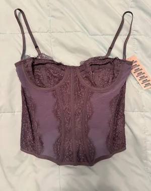 Urban Outfitters Purple Corset Top thumbnail 1