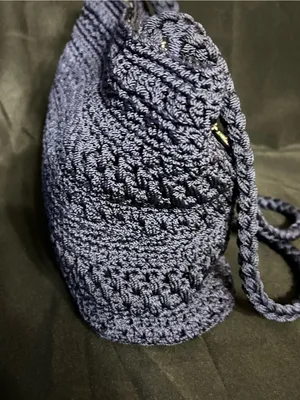 Lina Women’s Navy Crochet Shoulder Bag Butterfly Interior thumbnail 11